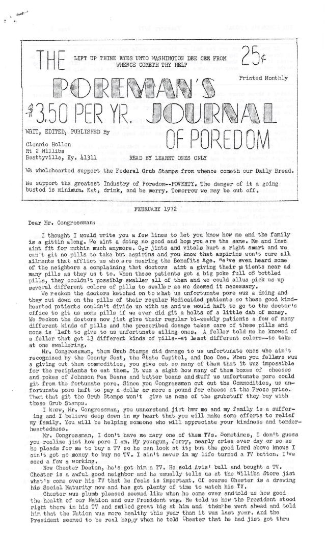 Front page of the February, 1972 issue