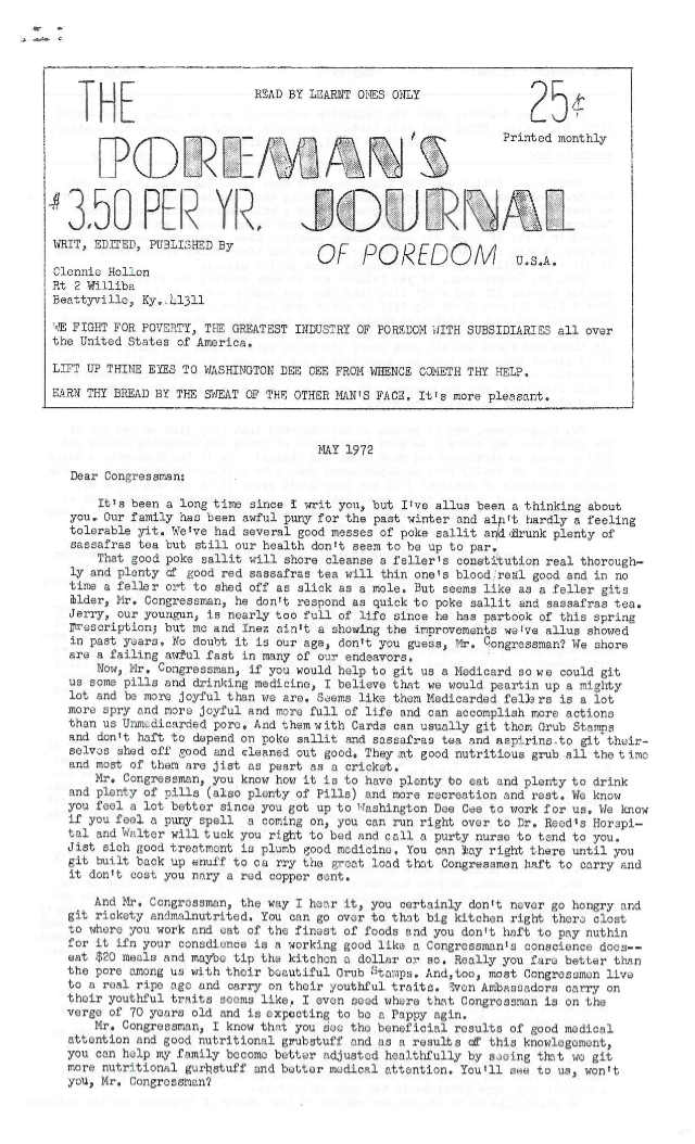 Front page of the May, 1972 issue